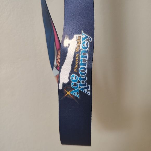 Ace Attorney Phoenix Wright Cloth Lanyard With Clasp Official Capcom Collectible - Picture 4 of 4